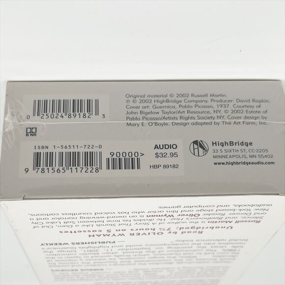 New in Box Picasso's War Audiobook Russell Martin: 7.5 Hours 5 Cassette Tapes - Picture 3 of 3